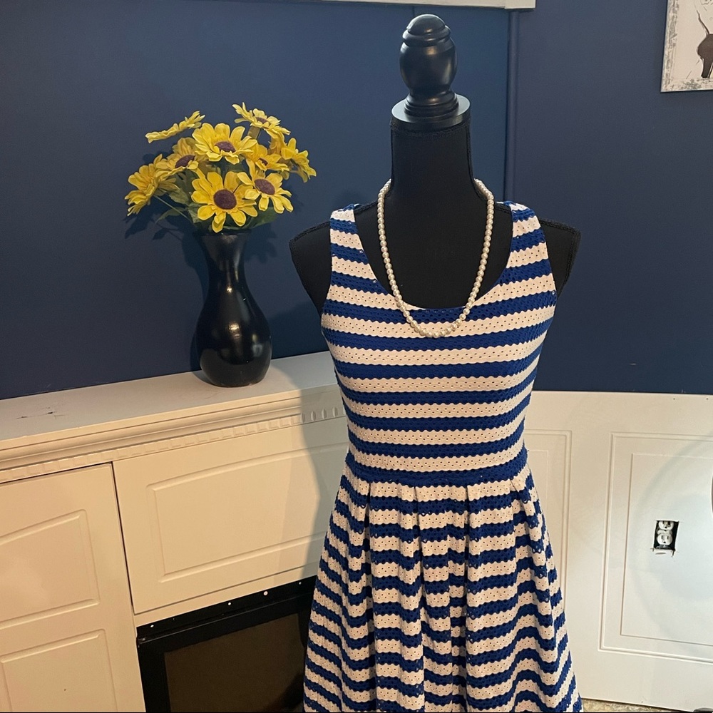 Elle Blue and White Sundress
